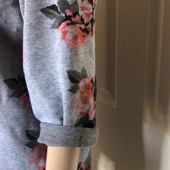 Floral sweatshirt 3/4 sleeves - Picture 3 of 7